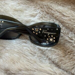 Salvatore Ferragamo Crystal Logo Sunglasses – Made in Italy